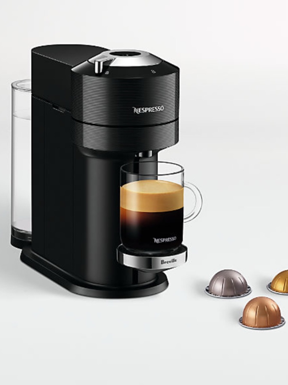 Nespresso Brevelle Espresso Next Premium Classic Veruo Machine in Classic Black